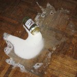 Spilled beer