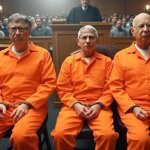 Bill Gates  , Fauci , Schwab in jail uniforms