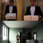 Empty room pizza meme