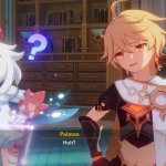 Paimon and Aether huh meme