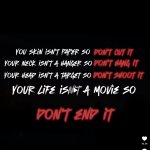 Don’t EVER commit suicide meme