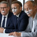 Starmer, Macron, and Merz Partying