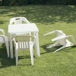 plastic chairs earthquake