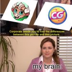 the same again | my brain: | image tagged in memes,they're the same picture | made w/ Imgflip meme maker