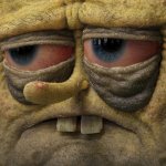 Tired SpongeBob Closeup in Blender