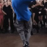 blue shirt guy dancing GIF Template