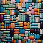 handfull of schizophrenia pills but colors are inverted