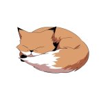 Sleeping manga fox