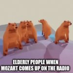 this is me to the "Battle Hymn of the Republic" | ELDERLY PEOPLE WHEN MOZART COMES UP ON THE RADIO | image tagged in gifs,dance,meme,gif | made w/ Imgflip video-to-gif maker