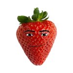 man face strawberry