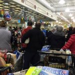 Crowded Grocery Store