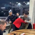 The fight of the century | When the street magician, scientist, and pastor meet each other in public | image tagged in cafeteria fight,magic,religion,science | made w/ Imgflip meme maker