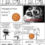 Rage Comic Pineapple Pizza Debate
