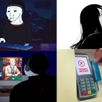 /doomer wojak gambling girlfriend broke/