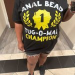 Anal beads tug o war