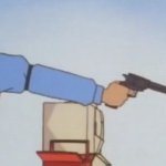 Professor Oak with gun