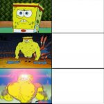 Increasingly buff spongebob