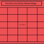 favorite live-action movies bingo