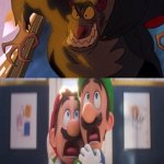 mario and luigi scared of ratigan | image tagged in mario and luigi scared of what,ratigan,gaming,nintendo,walt disney,super mario bros | made w/ Imgflip meme maker