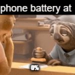 The battery isn't actually at 1% even tho it looks like it does | my phone battery at 1%:; 0% | image tagged in gifs,funny,memes,phone,batteries,relatable | made w/ Imgflip video-to-gif maker