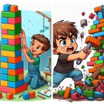 Building and tearing tower template