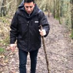 Dickhead walking away from family