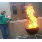 Grill on Fire