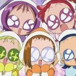 anime girls staring