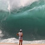 woman big wave meme
