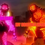 Godzilla staring | MY BROTHER WHEN YOU FART; ME WHEN YOU FART | image tagged in godzilla staring,godzilla | made w/ Imgflip meme maker