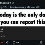 Minecraft birthday PhoenixSC meme