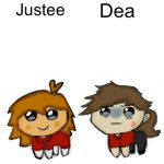 Justee and Dea yippee meme