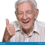 Happy Old Man Thumbs Up