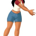 Nani Pelekai in her Red and White Shirt
