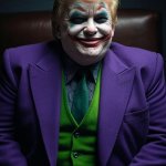 Donald Trump Joker face smiling
