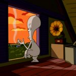 Roger Smoking American Dad