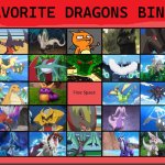 favorite dragons bingo | image tagged in favorite dragons bingo,pokemon,studio ghibli,how to train your dragon,dragons,videogames | made w/ Imgflip meme maker