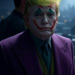 Donald Trump Joker face sad