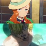 sanji saw sofia the first | image tagged in sanji saw a beautiful girl,sofia the first,one piece,crossover,anime,disney plus | made w/ Imgflip meme maker