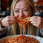 Giorgia Meloni spaghetti