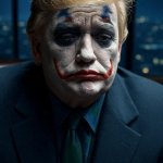 Donald Trump Joker face sad