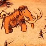 Cave men killing Mammoth