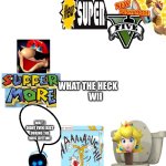 New Wii Game | WHAT THE HECK
         WII; WAIT I DIDNT EVEN EXIST DURING THE WIIS LIFETIME | image tagged in new wii game | made w/ Imgflip meme maker
