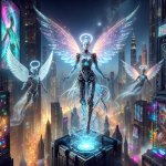 robotic angel AI image is fire ngl template