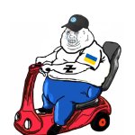Weeping, morbidly obese shitlib riding a scooter