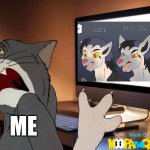 This Is A Disgrace To Mightyena And Pokemon Everywhere! | ME | image tagged in tom looking away from computer,pokemon | made w/ Imgflip meme maker