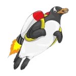 Penguin with a jetpack