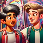 Two middle school boys