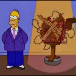 Homer presents his work