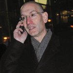 Adam Silver on Phone
